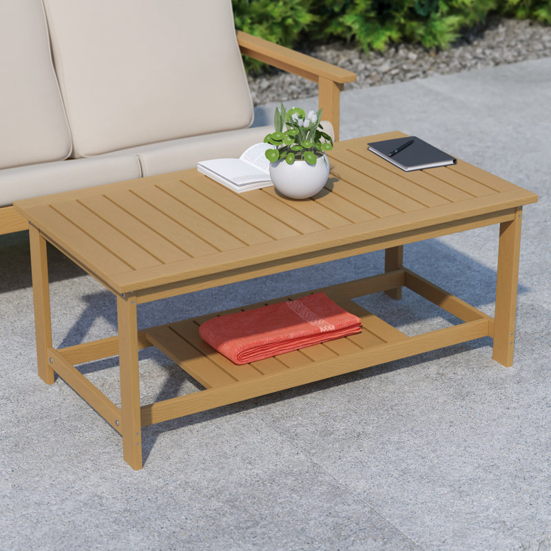 Latitude Run® Zeilin Indoor/Outdoor Poly Resin 2-Tier Adirondack Coffee Table & Reviews | Wayfair